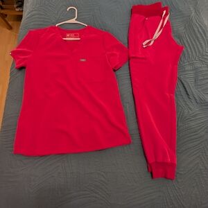 💗🩶Figs Bright Pink Women's Jogger Set🩶💗